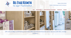 Desktop Screenshot of beletage-kosmetik-hamburg.de