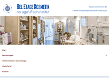 Tablet Screenshot of beletage-kosmetik-hamburg.de